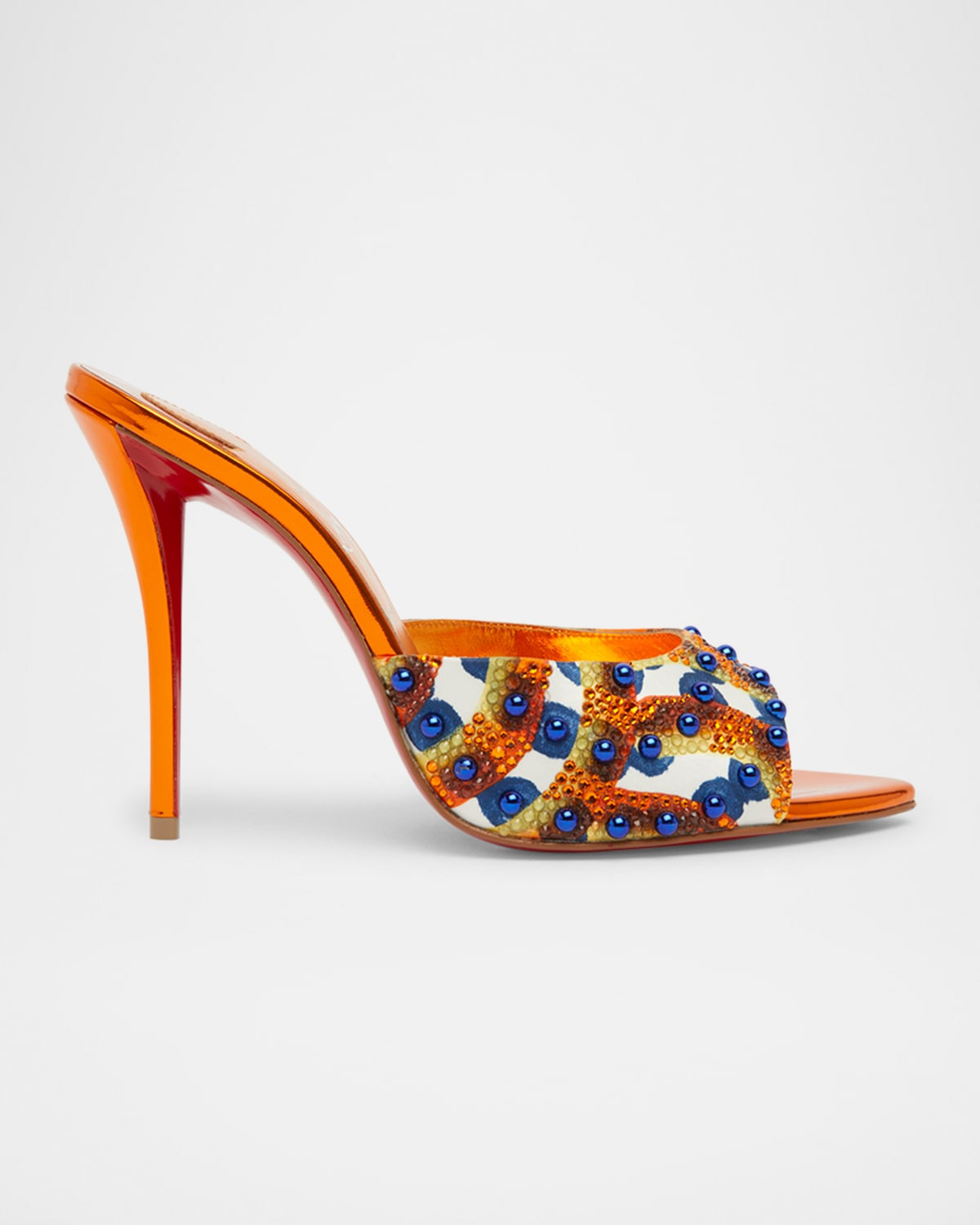 100mm Miss Z Beaded Mule Sandals | Neiman Marcus