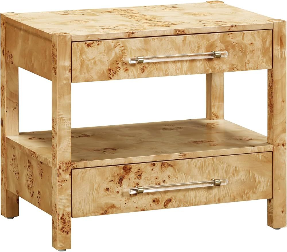 Tov Furniture Brandyss Natural Burl Nightstand | Amazon (US)