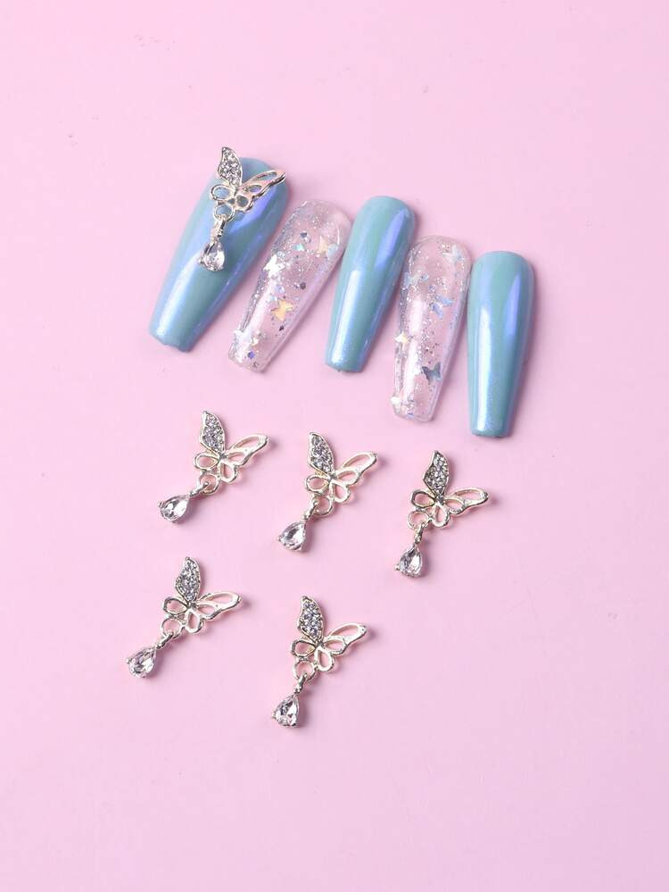 6pcs Butterfly Design Nail Art Decoration | SHEIN