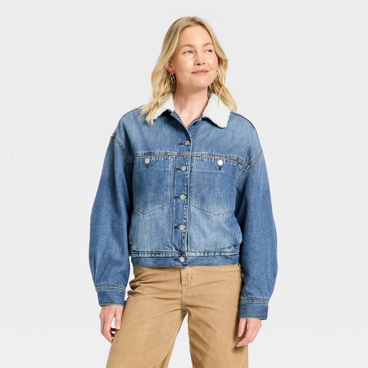 Women's Bubble Denim Jacket - Universal Thread™ Light Wash | Target