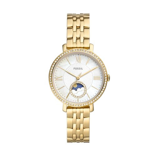 Fossil Women's Jacqueline Moonphase Watch, Gold, ES5167 | Amazon (US)