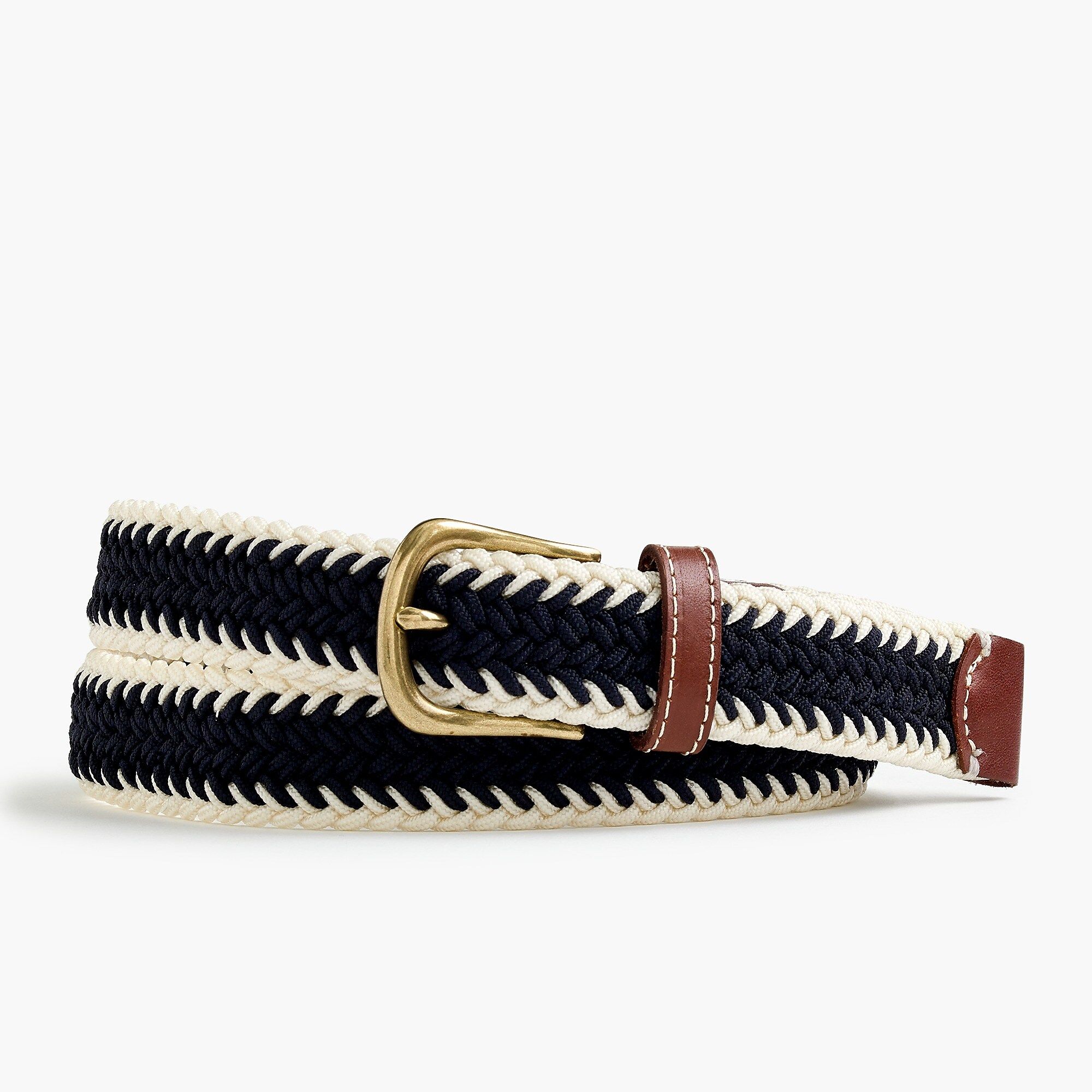 Elastic woven belt in stripe | J.Crew US