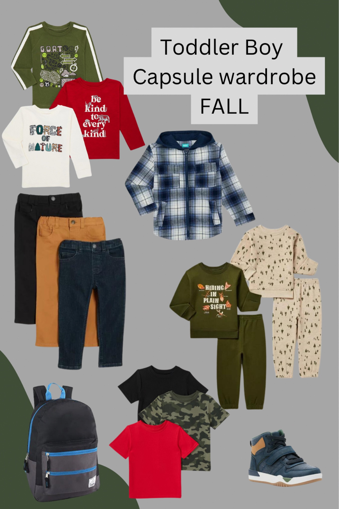 The perfect mix and match toddler boy wardrobe for fall. #toddlerboycapsulewardrobe #backtoschool #backtoschooloutfits #boysbacktoschooloutfits 

#LTKkids #LTKBacktoSchool