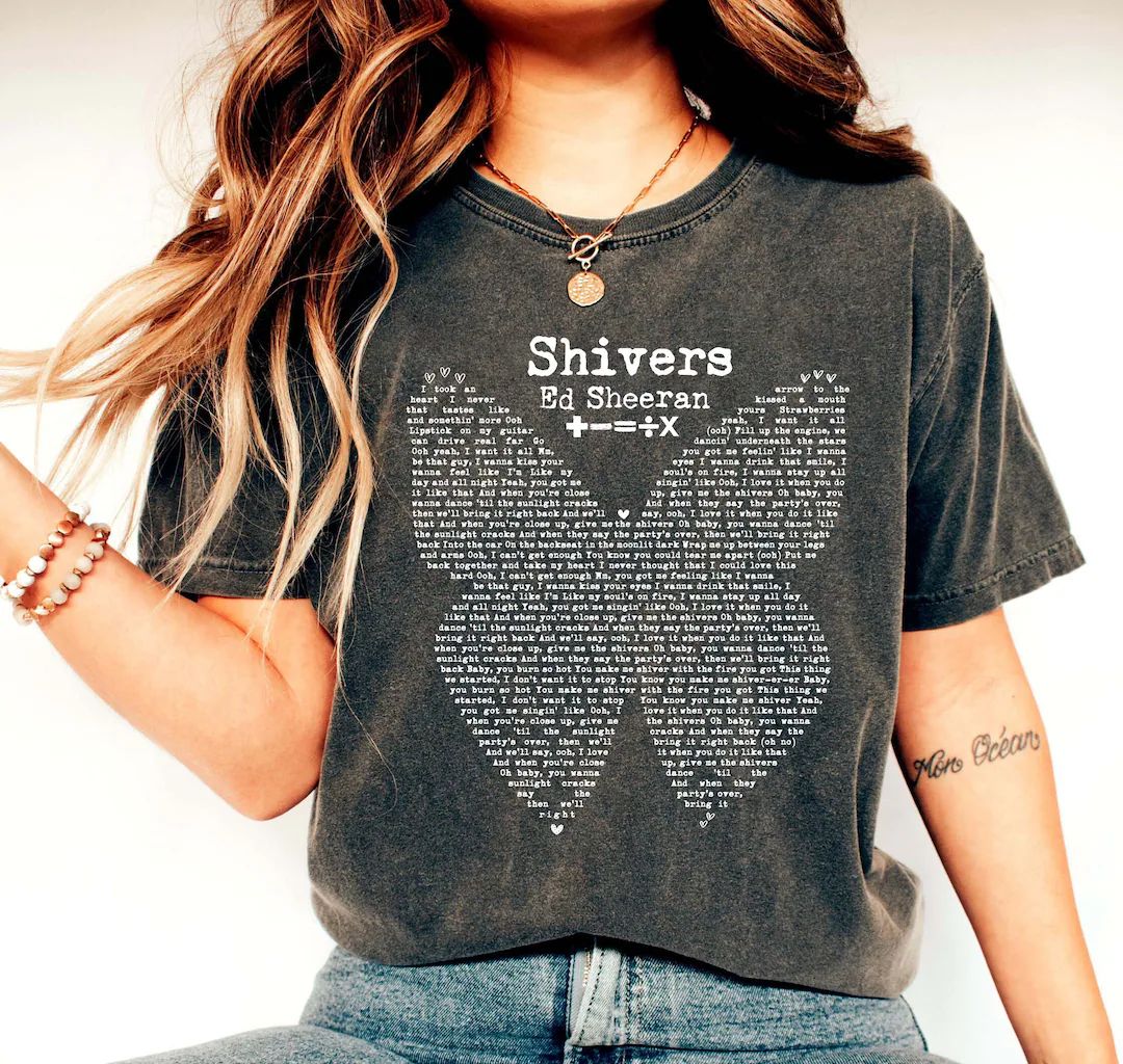 Shivers Shirt, The Mathletics Shirt, Shivers Song Lyrics Love Shirt, ED tour | Etsy (US)