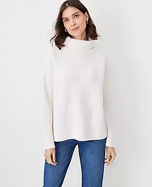 Cashmere Ribbed Turtleneck Sweater | Ann Taylor (US)