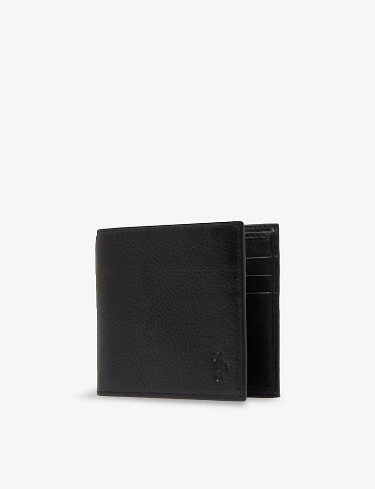 POLO RALPH LAUREN Pony-embossed pebbled leather wallet | Selfridges