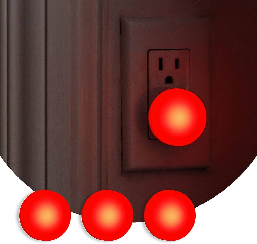 Loftie Night Lights Plug into Wall - 0.5W Plug in Night Light - Red Glow, Wall Light Sensing Dusk... | Amazon (US)
