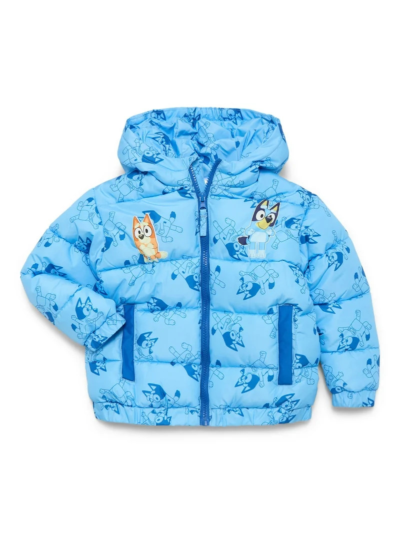 Character Mid- Weight Hooded Puffer Jacket, Sizes 2T-5T | Walmart (US)