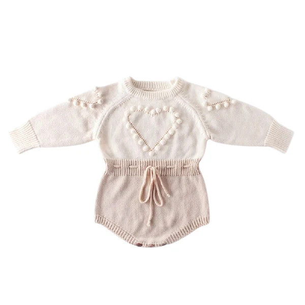 Knit heart jumpsuit | ChubbyBubbyBear