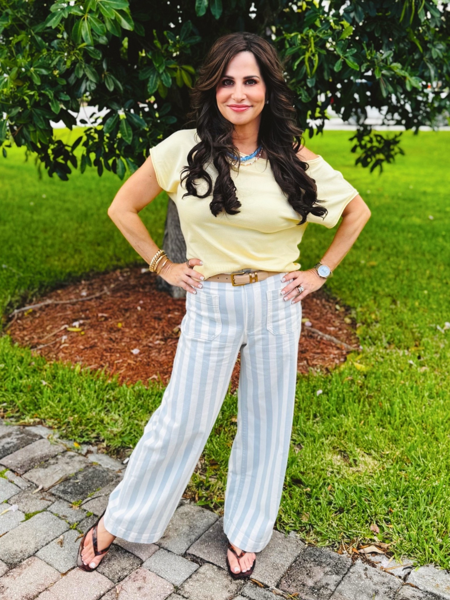A cute , comfortable, casual and put together look. Perfect for summer and super versatile. Top - sm , pants 25s

#LTKPetite #LTKOver40 #LTKootd