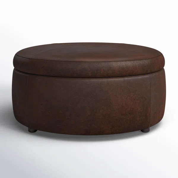 Murano Genuine Leather Storage Ottoman | Wayfair North America