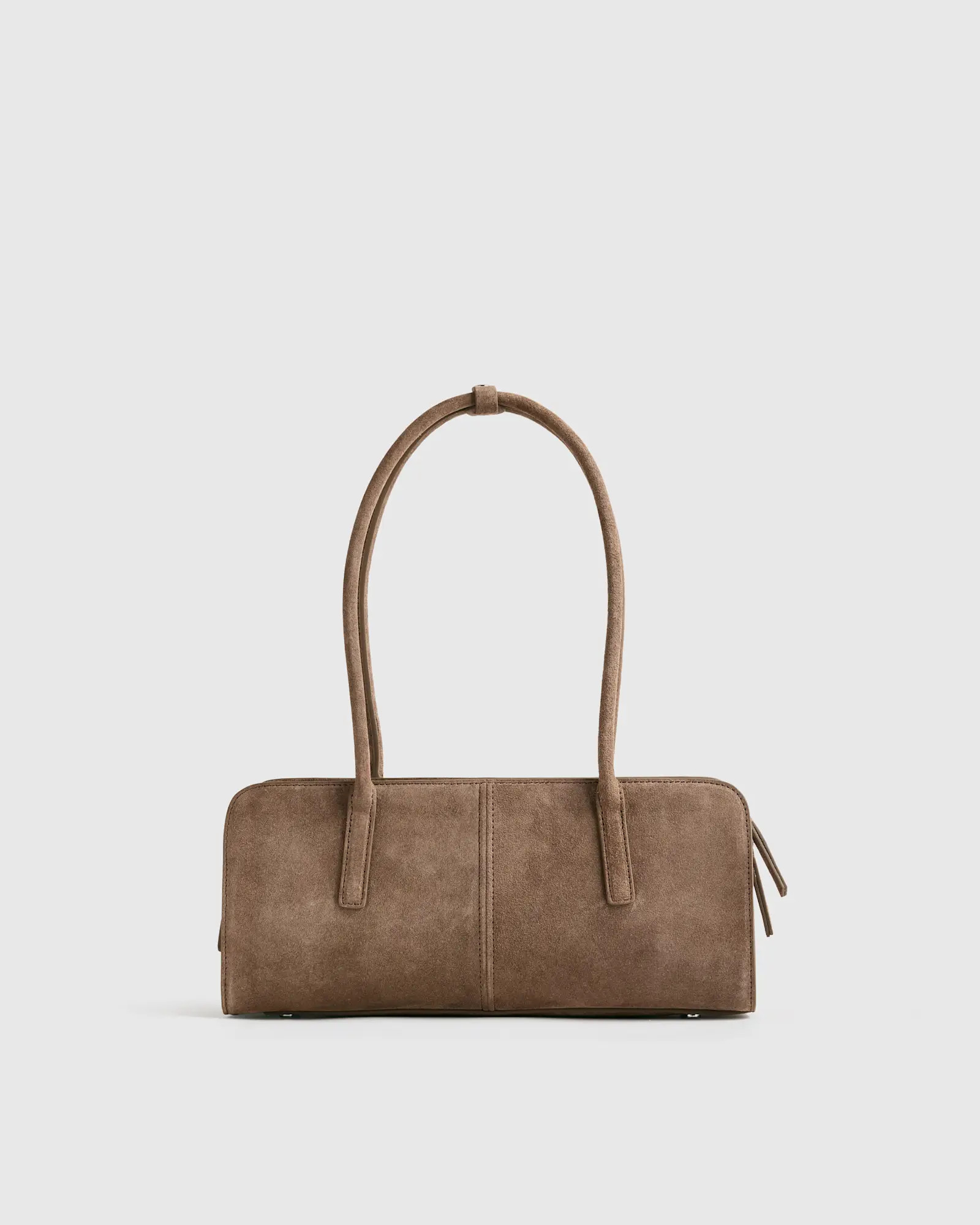 Italian Suede East-West Shoulder Bag | Quince