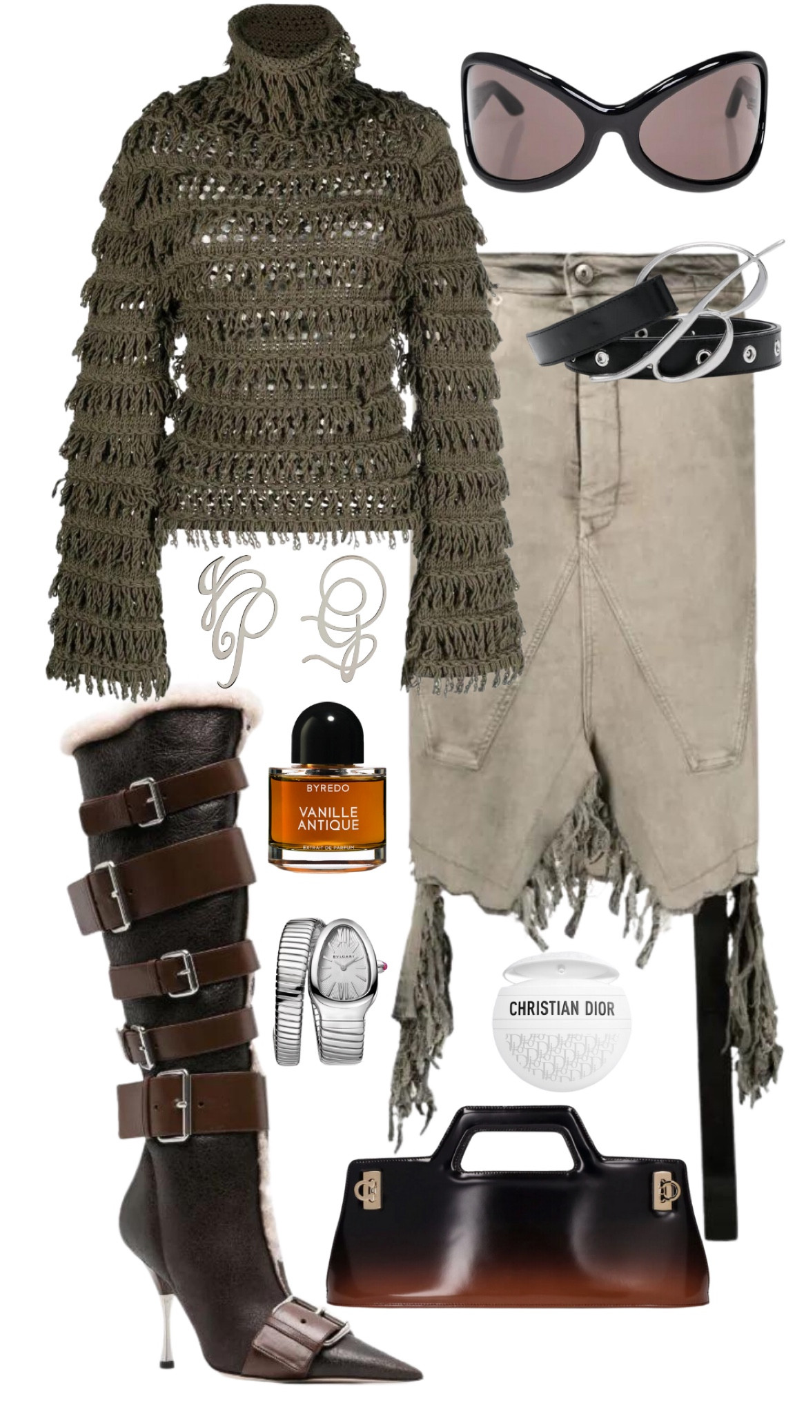 blumarine top 
rick owens skirt 
blumarine thigh boots 
ferragamo bag 
acne studios sunglasses 
blumarine belt 
jean paul gualtier earrings 
bulgari serpenti watch 
byredo vanille antique perfume 
christian dior hand cream

#LTKstyletip #LTKSeasonal #LTKshoecrush