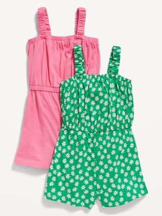 Sleeveless Jersey-Knit Romper 2-Pack for Toddler Girls | Old Navy (US)