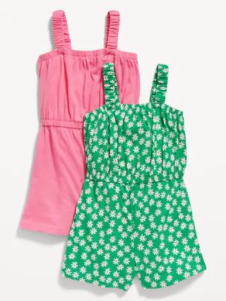 Sleeveless Jersey-Knit Romper 2-Pack for Toddler Girls | Old Navy (US)