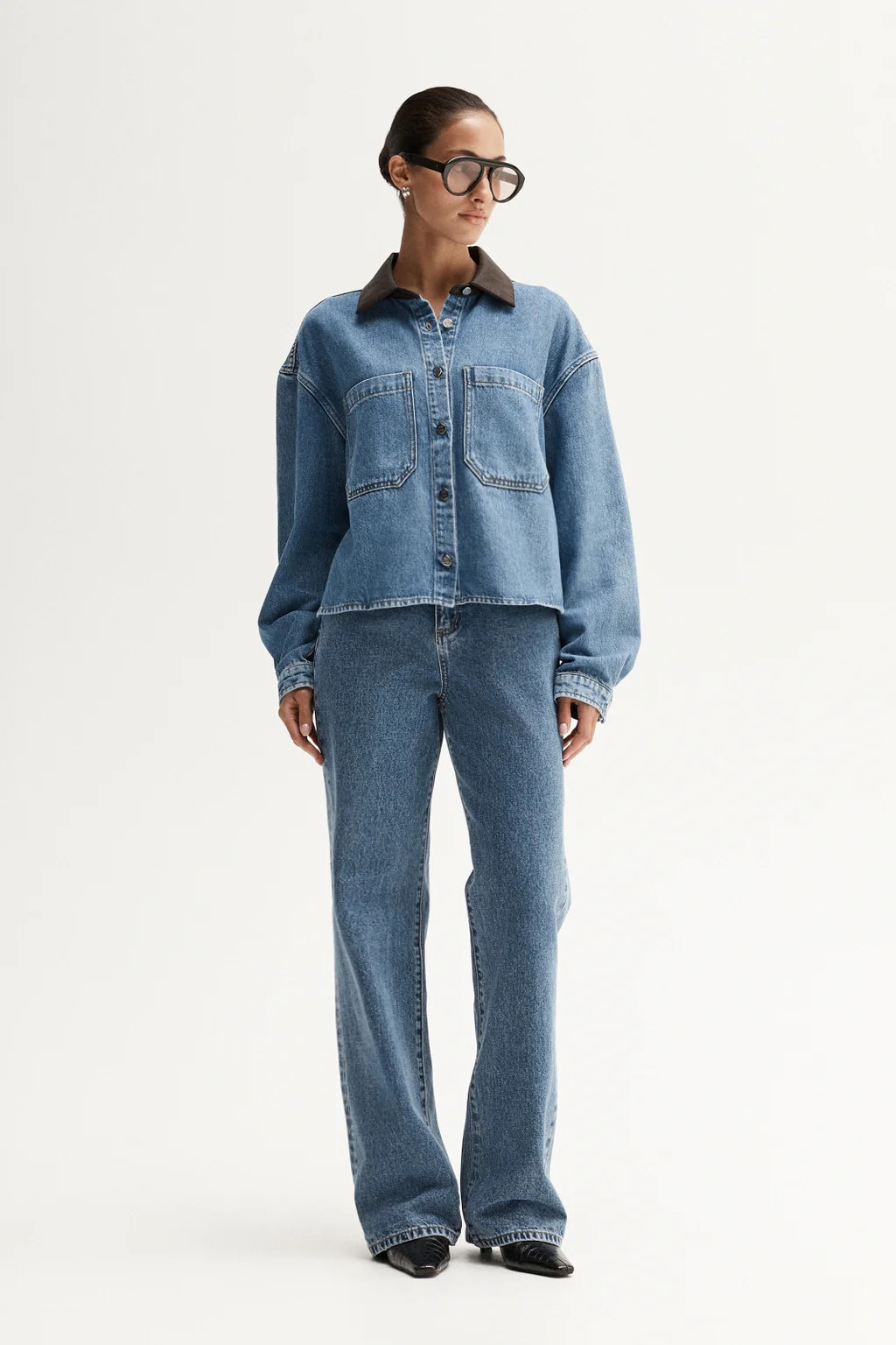 Women's Benji Denim Shirt in Light Denim Blue - Elka Collective US | Elka Collective