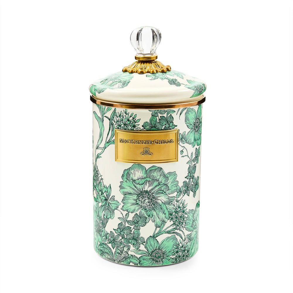 Emerald English Garden Large Canister | MacKenzie-Childs