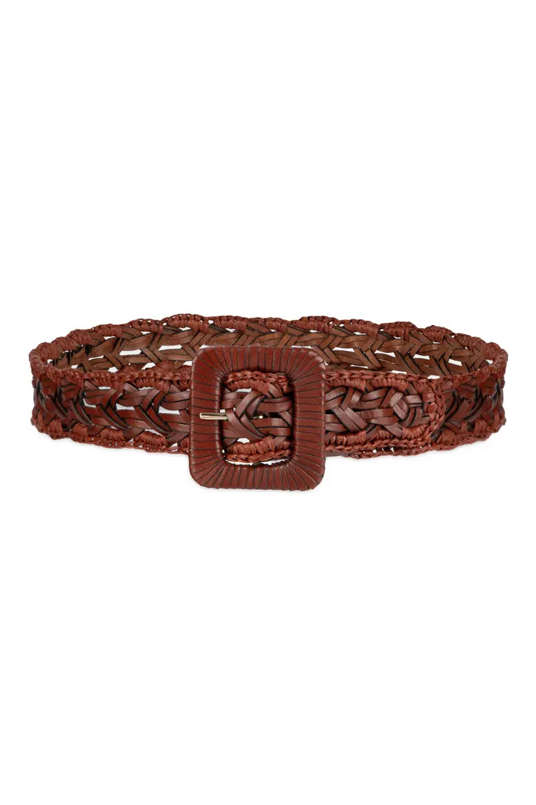 Woven Raffia & Leather Belt (Women) | Nordstrom | Nordstrom