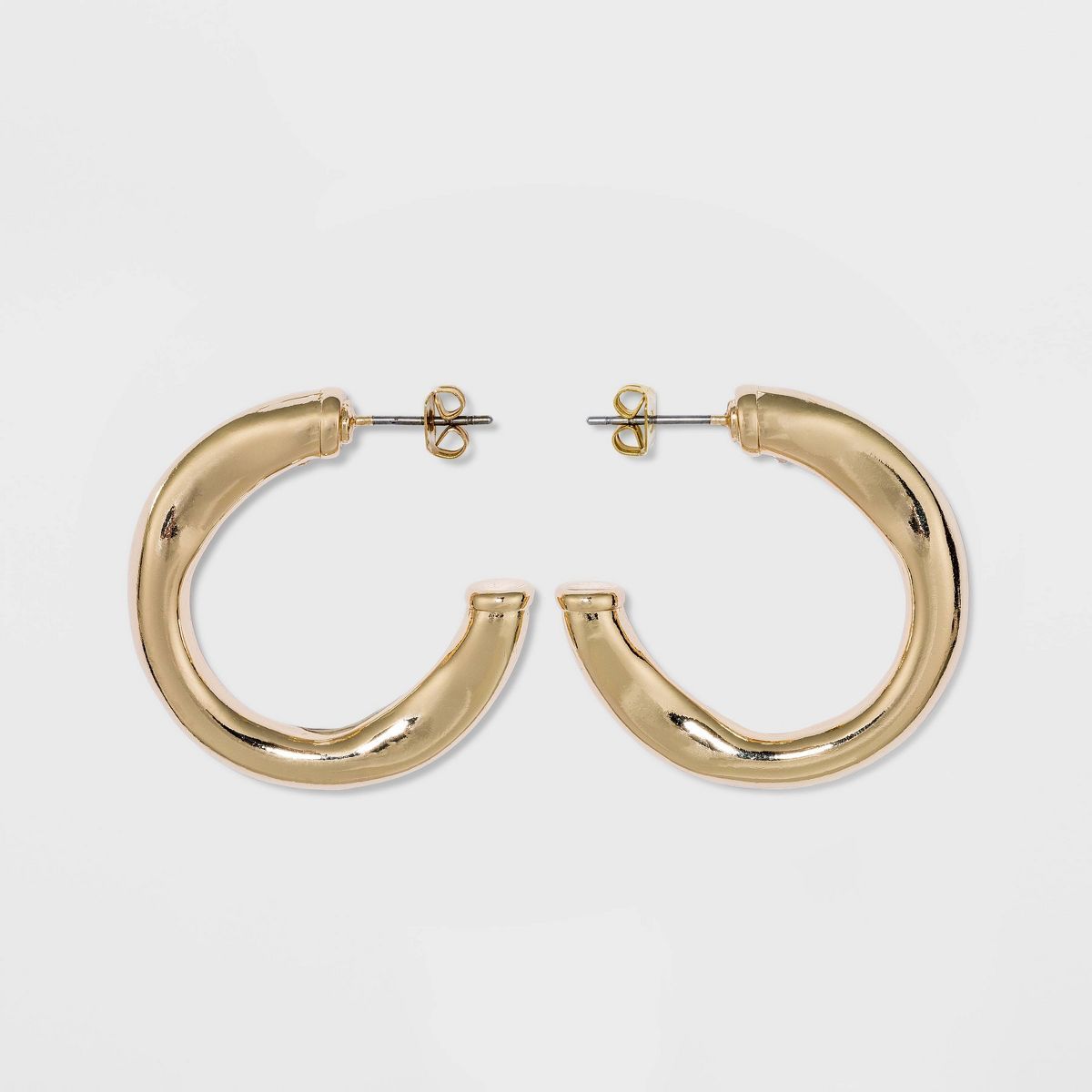 Wavy Hoop Earrings - A New Day™ Gold | Target