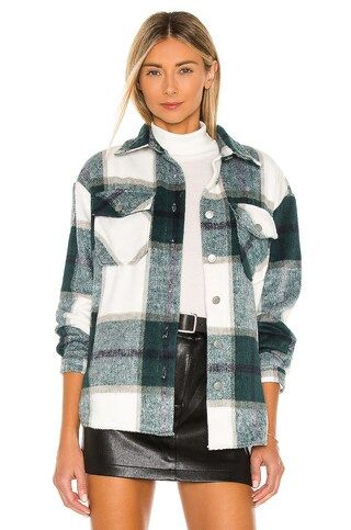 BB Dakota Plaid Shirt Jacket in Evergreen from Revolve.com | Revolve Clothing (Global)