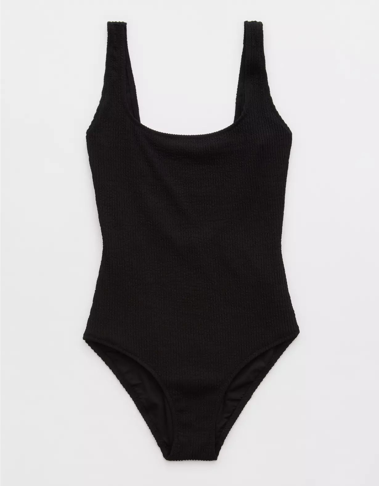 Aerie Crinkle Wide Strap Scoop One Piece Swimsuit | Aerie