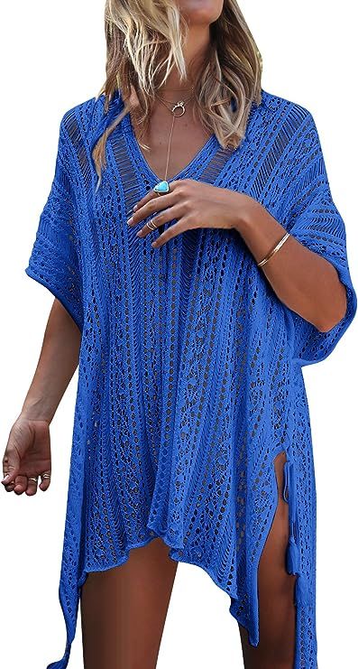 Jeasona Women’s Bathing Suit Cover Up for Beach Pool Swimwear Crochet Dress | Amazon (US)