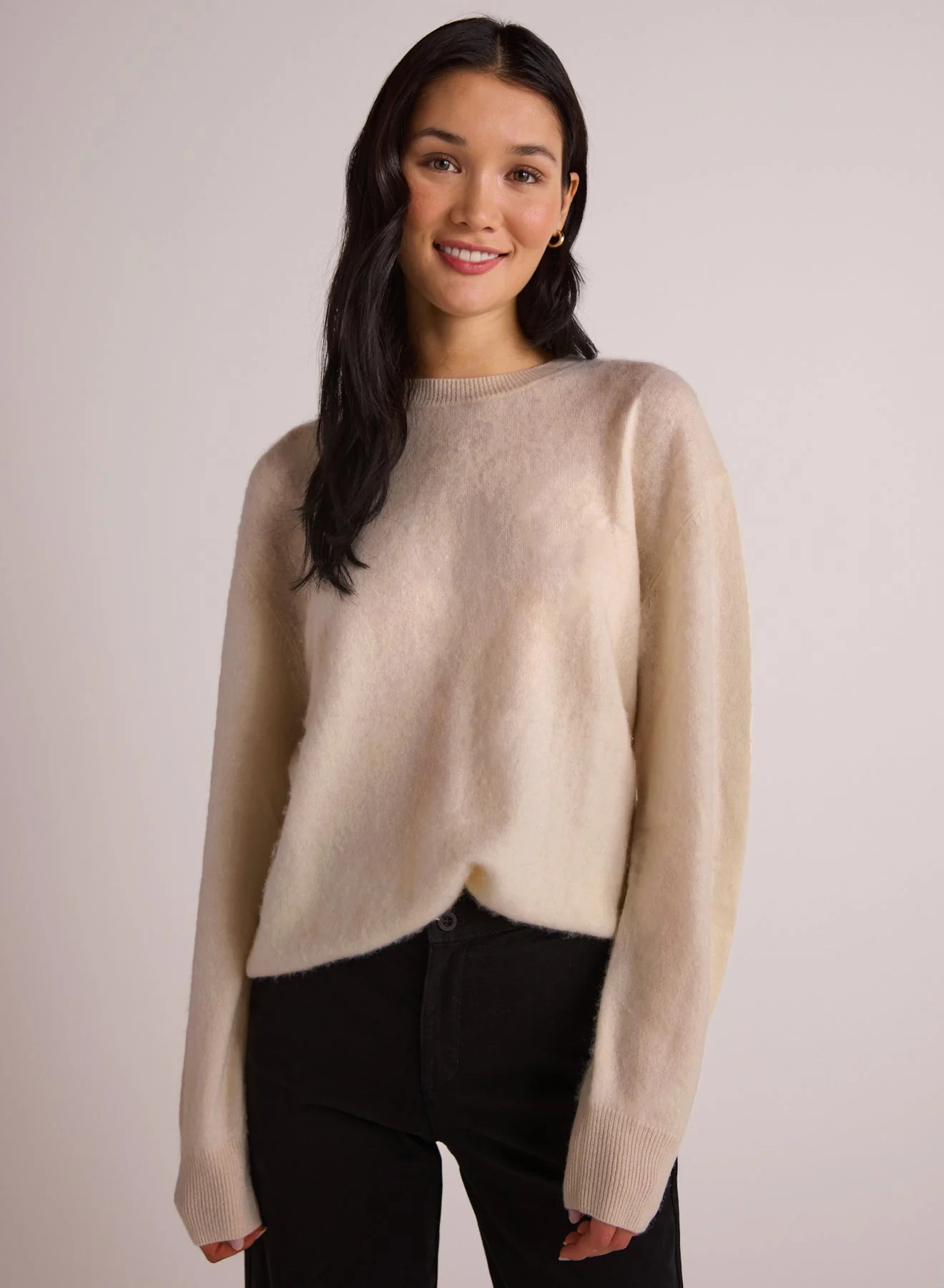 Luxe Fuzzy Crew Neck - Rich Ivory - Bella Dahl | Bella Dahl