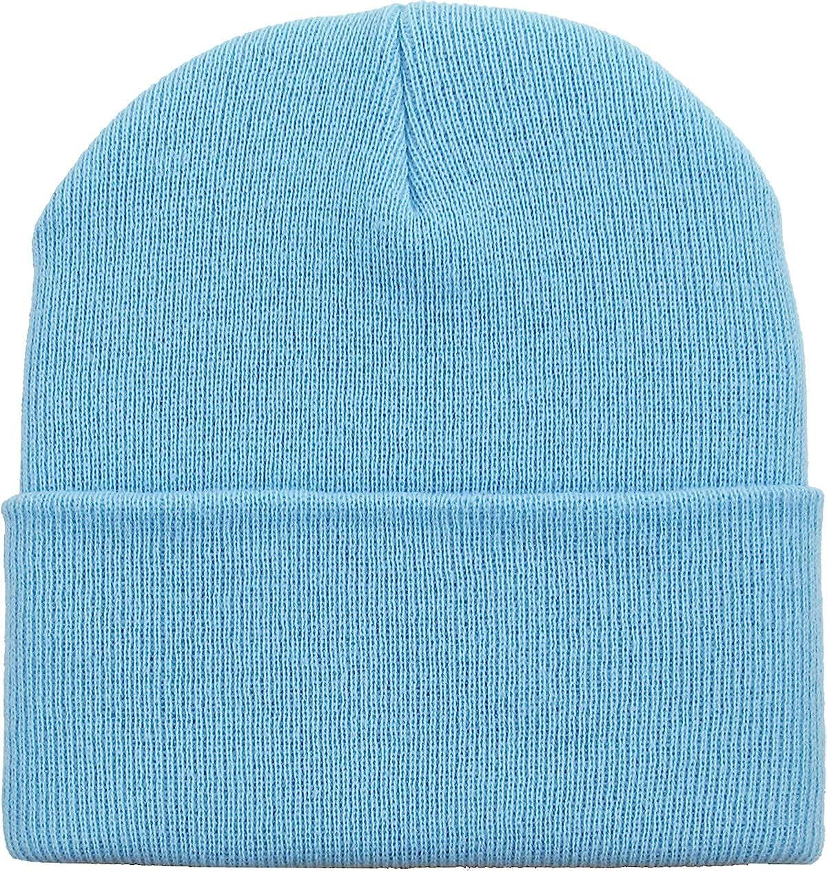 Thick and Warm Mens Daily Cuffed Beanie OR Slouchy Made in USA for USA Knit HAT Cap Womens Kids | Amazon (US)