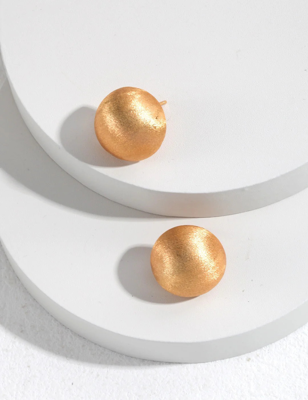 Mid Matte Studs - 18k Gold Jewelry by Apelila | Apelila Jewelry