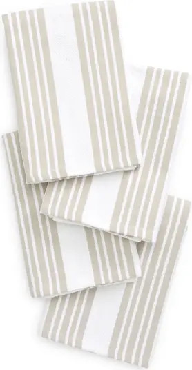 Nordstrom Set of 4 Stripe Basket Weave Kitchen Towels | Nordstrom | Nordstrom Canada
