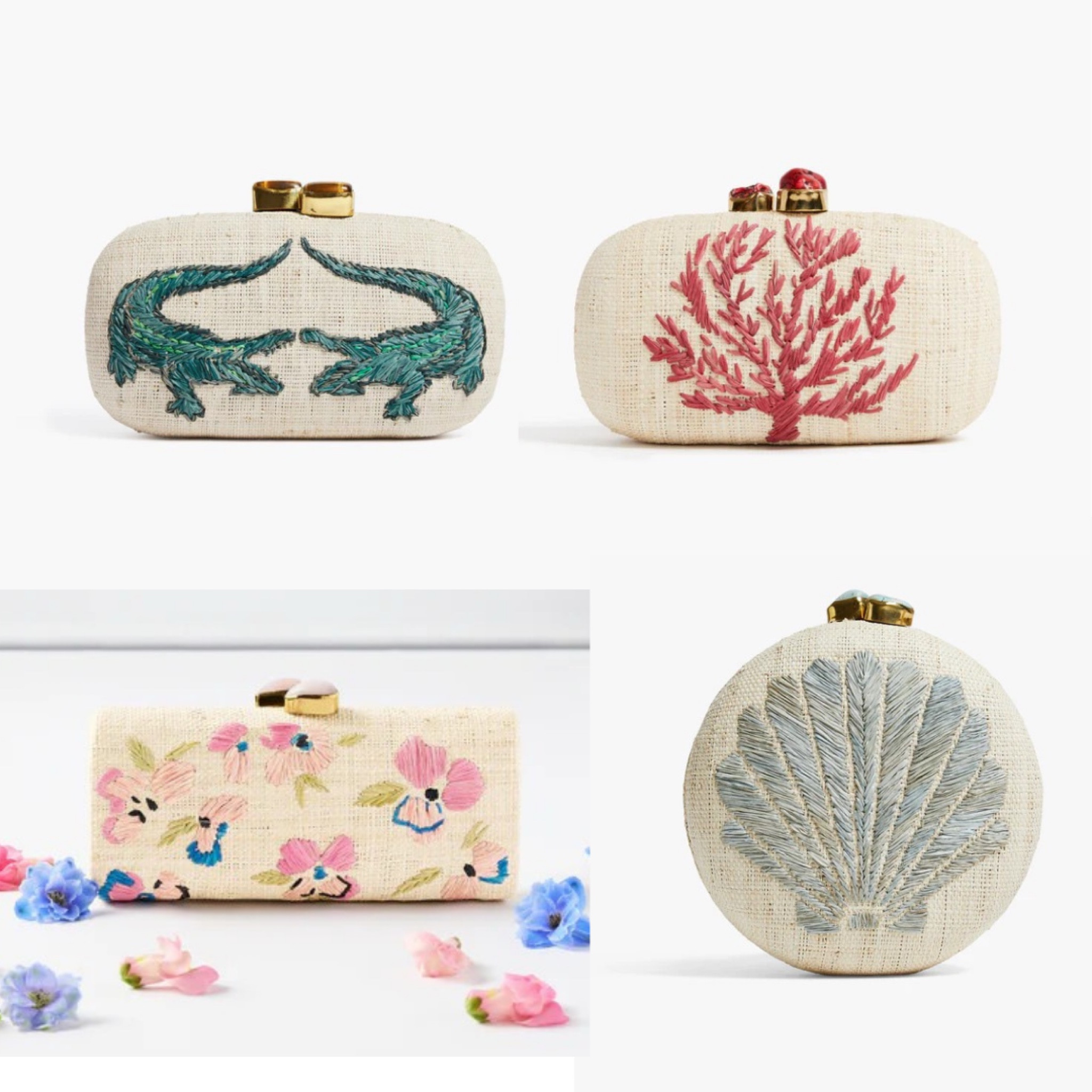 Evening bags with PERSONALITY. Pamela Munson’s embroidered raffia clutches are conversation pieces. 

#LTKSeasonal #LTKGiftGuide #LTKHoliday