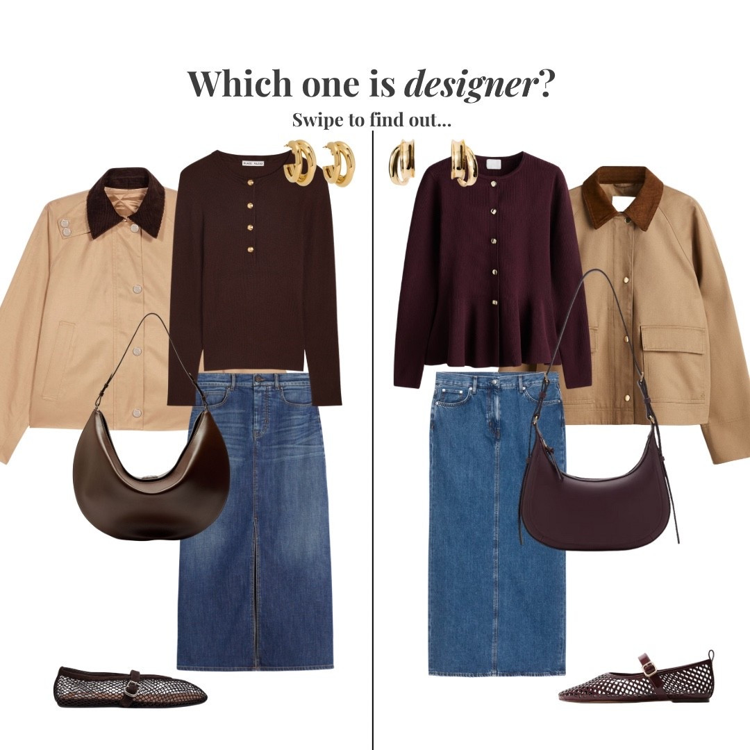 One looking deisgner, the other is high street… can you guess which is which? 👀 

Make sure you come back tomorrow for your daily @weizstyles fashion fix! 🎉

Louise x

#LTKuk #LTKautumn #LTKstyletip