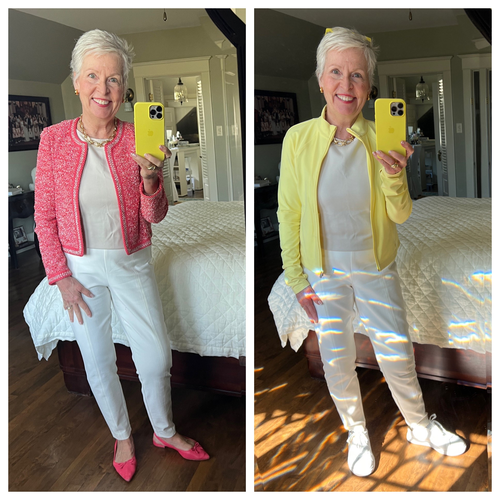 From the studio and beyond! Just changed out my jacket and shoes and I’m ready for errands. I love having a closet full of versatile clothes that I feel great in! 