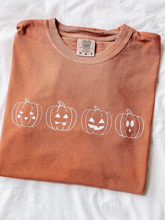 Pumpkin Halloween Fall Sweatshirt | Comfort Colors Comfy Crewneck | Autumn T-shirt | uni-sex | ov... | Etsy (US)