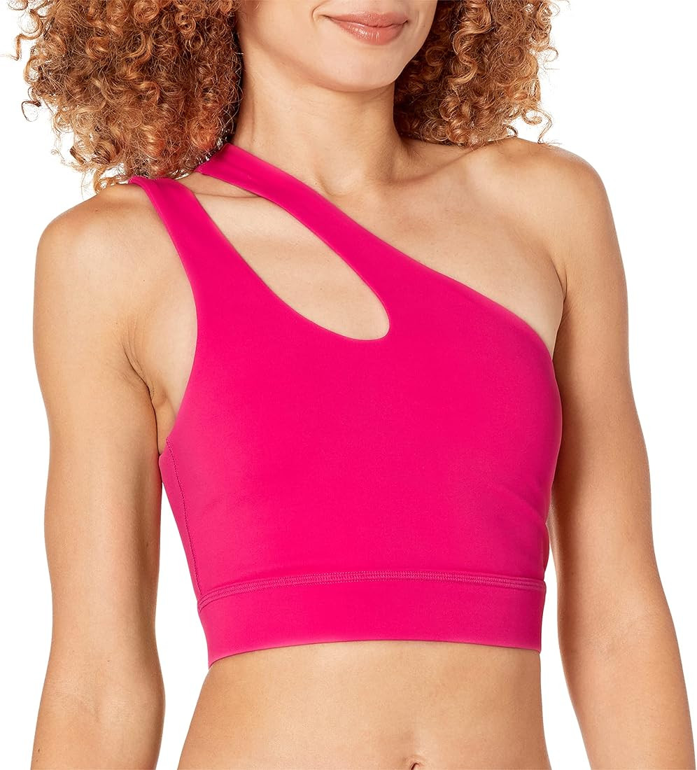 The Drop Women's Kelsey One-Shoulder Stretch Cutout Sports Bra | Amazon (US)