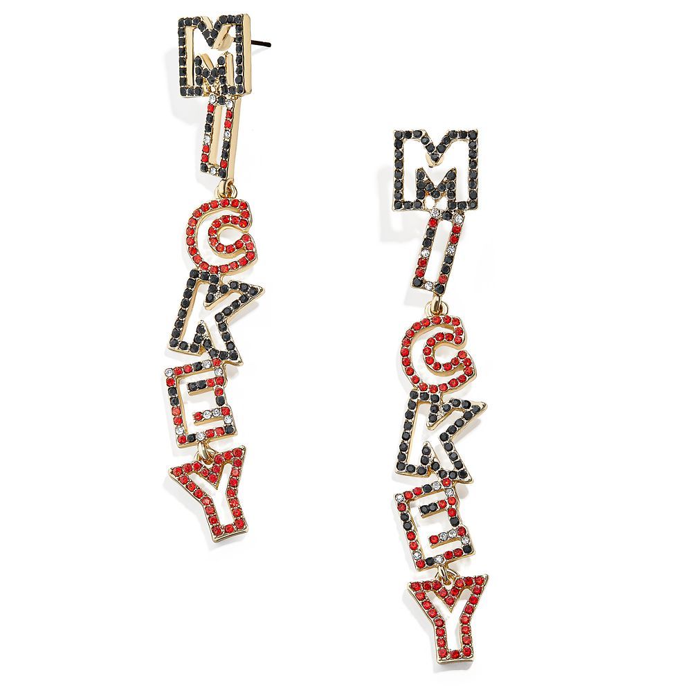 Mickey Mouse Lettering Earrings by BaubleBar | Disney Store