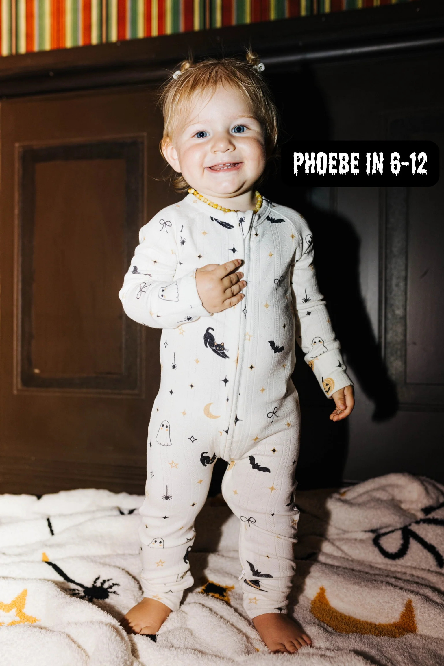 Baby Halloween Icon Pointelle Zip Pajamas | Staykation
