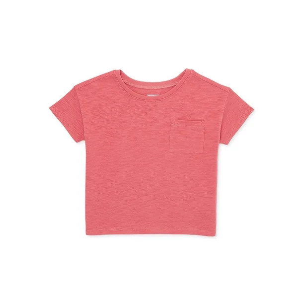 Garanimals Toddler Girls Short Sleeve Pocket Tee, Sizes 12 Months-5T | Walmart (US)
