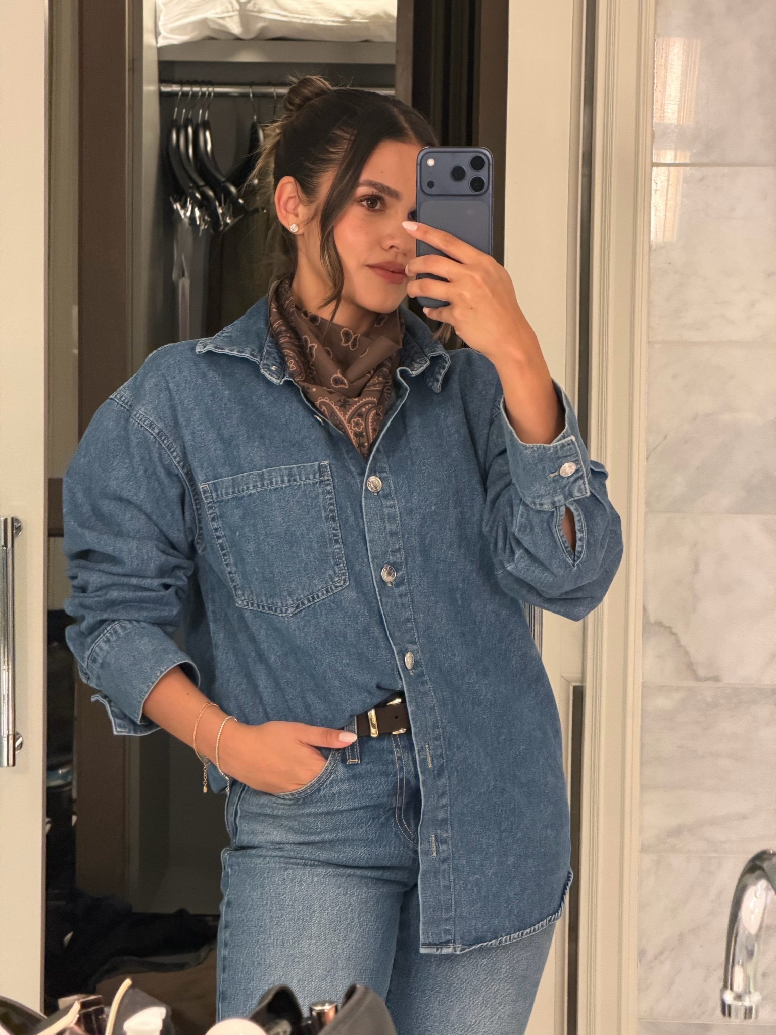 Denim on denim fit #aspen 

#LTKgrwm #LTKootd #LTKPetite
