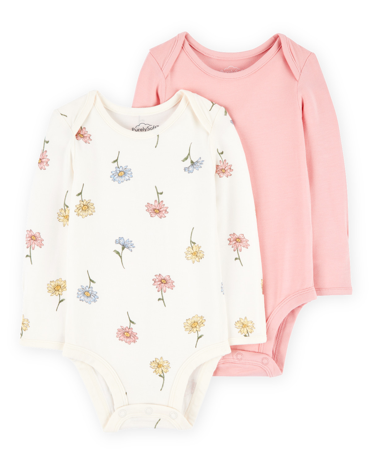 Baby 2-Pack Long-Sleeve PurelySoft Bodysuits | Carter's Inc