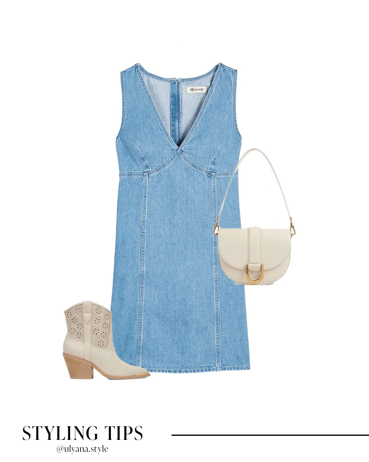 Which spring outfit would you choose to wear? A denim dress paired with cowboy booties and a saddle bag or a denim dress with ballet flats, a handbag and a hair bow. 
.
.
.
.
.
.

#LTKGiftGuide #LTKSeasonal #LTKFestival #LTKFind #LTKunder50 #LTKunder100 #LTKU #LTKsalealert #LTKfindsunder50 #LTKfindsunder100 #LTKstyletip #LTKworkwear #LTKtravel #LTKshoecrush #LTKitbag #LTKparties

Spring dresses | spring outfits | country concert outfit | date night outfit | date night dress | casual dress | day dress | jean dress | Nashville dress | dress with cowboy boots | festival looks | festival outfit | cowboy boots outfit | white cowboy boots | spring bags | designer bags | spring shoes | black ballet flats | ballet flats with strap | outfit inspo | outfit ideas | 