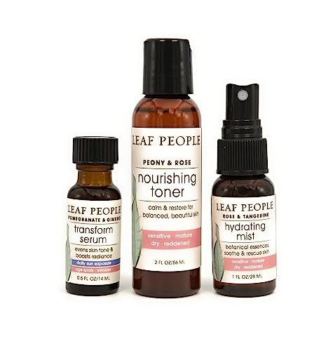 Leaf People Mini Classic Peony Rose Nourishing 3 piece Kit | Amazon (US)