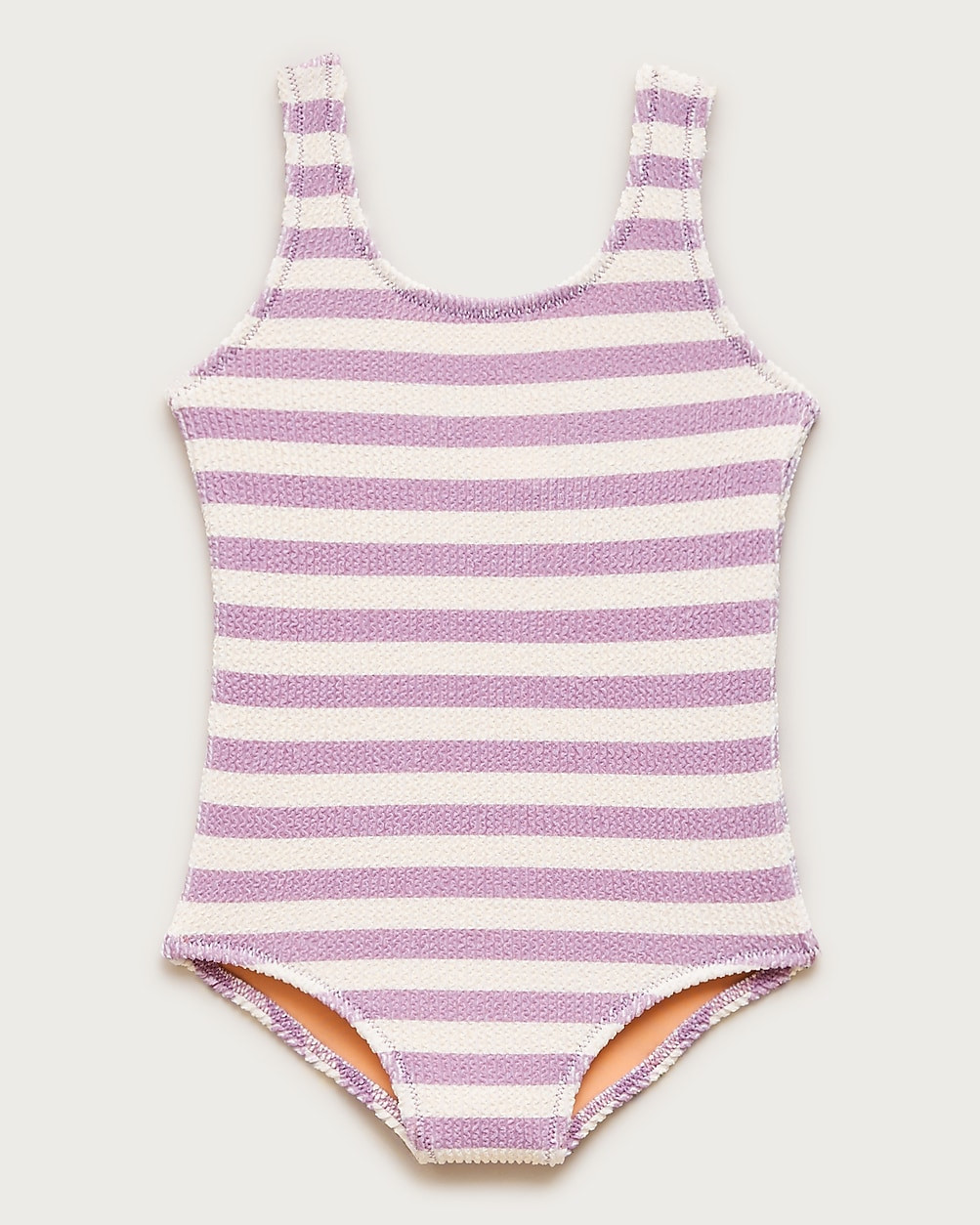 Girls' scrunchie scoopneck one-piece swimsuit in stripe | J. Crew US