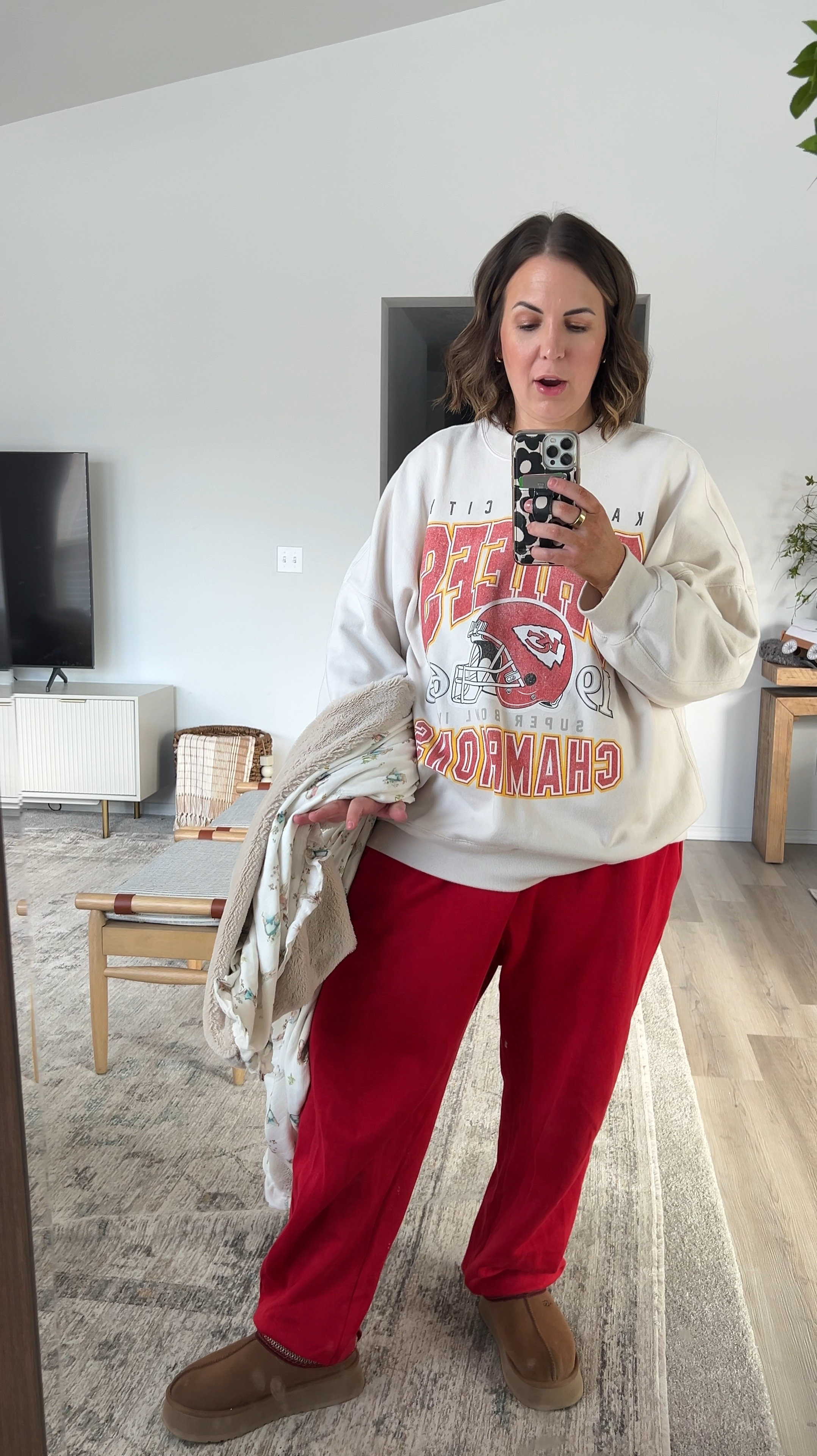 Cozy, comfy, and effortlessly stylish! This crewneck sweatshirt + jogger set is perfect for lounging or running errands - I have the jogger sweat pants in multiple colors, they’re THAT good. A must-have for your wardrobe! ✨ #LTKfit #ComfyLoungewear #JoggerSet #CasualOutfits #ltkstyle 

#LTKSeasonal #LTKMidsize