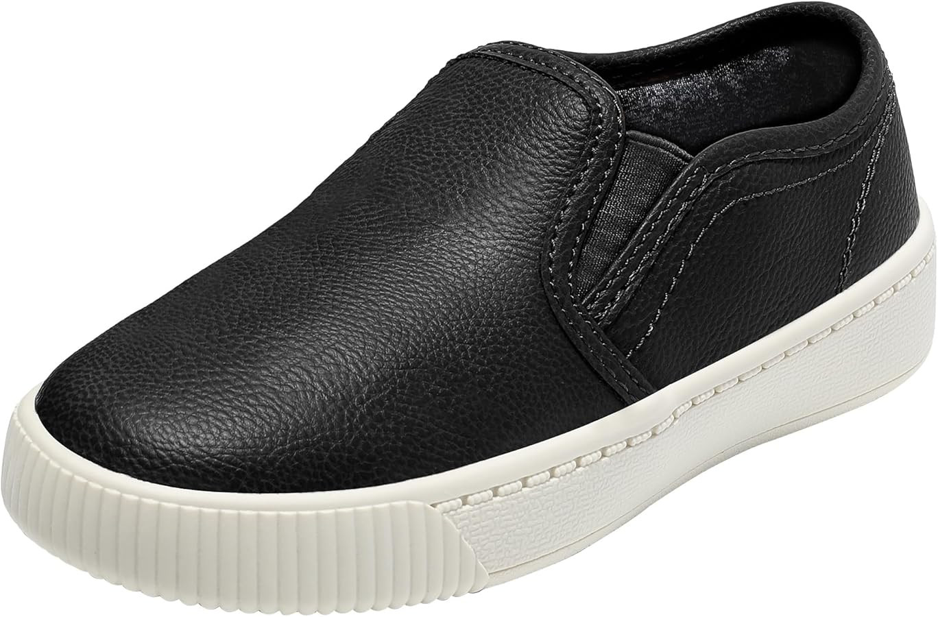 HOMEHOT Boys Slip on Sneakers Casual Dress Shoes Faux Leather Loafers (Toddler,Big Kids, Little K... | Amazon (US)