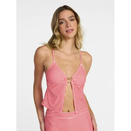 No Boundaries Bootin Babe Split Front Bikini Top, Women's XXS-XXL | Walmart (US)