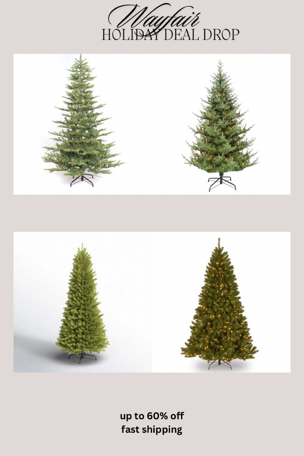 Sharing my favorite pre lit Christmas trees that are on sale for @wayfair Big Holiday Sale!! Items up to 60% off and fast free shipping! #wayfair #wayfairpartner #ad

#LTKStyleTip #LTKHome #LTKSaleAlert