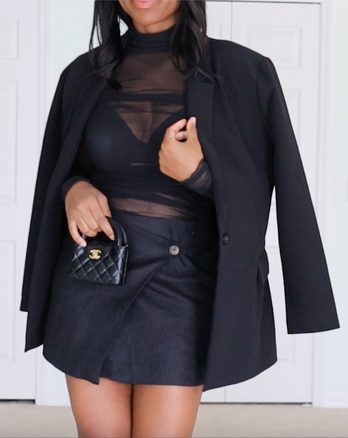 All black fall outfit idea. This sheer turtleneck is a piece I pull out every fall/winter. I'm wearing a size medium in everything. I will link black blazers and skirt options for anything that is sold out. 

For the top, if you want to make this look appropriate for work, add a tank top underneath.  

 

#LTKStyleTip #LTKWorkwear