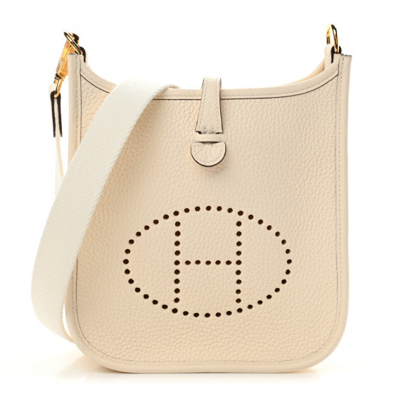 HERMES Taurillon Clemence Amazone Evelyne TPM Nata White | FASHIONPHILE | Fashionphile