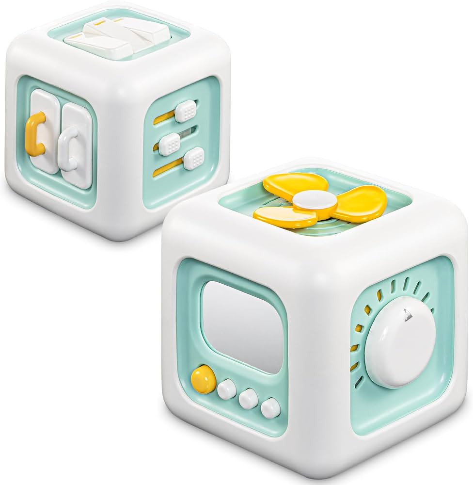 Busy Cube Toy, Sensory Toys for Toddlers 1-3, Baby Car Seat Toys 12-18 Months, Toddler Airplane T... | Amazon (US)